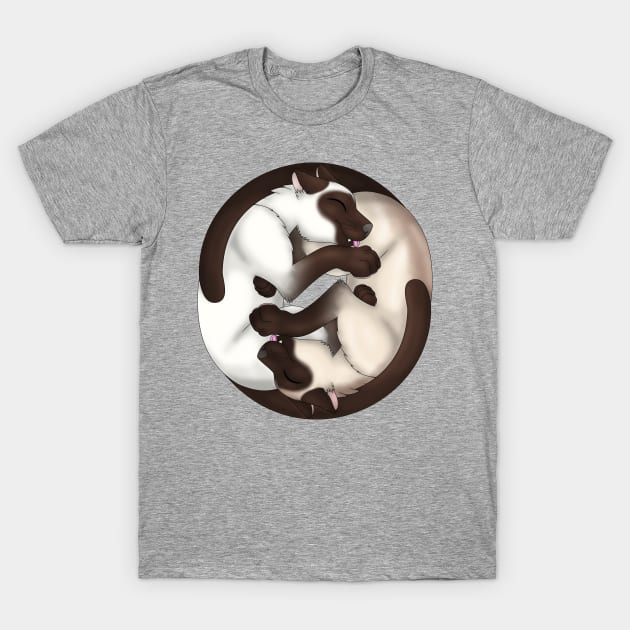 Yin-Yang Cats: Seal Point T-Shirt by spyroid101